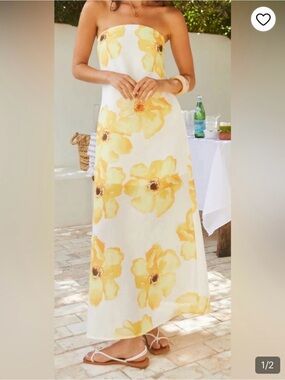 Fortunate One Daydream Daze Strapless Maxi Dress Print